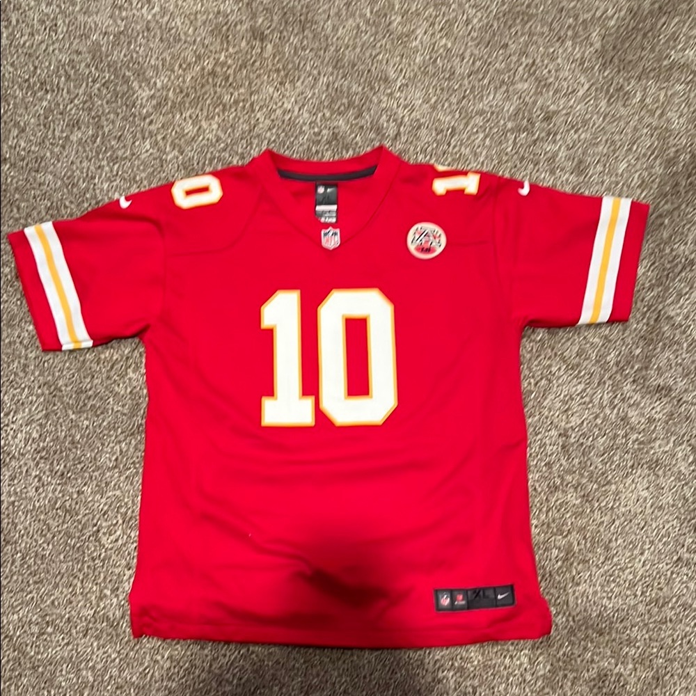 NFL Red Jersey with Number 10 and Team Logo